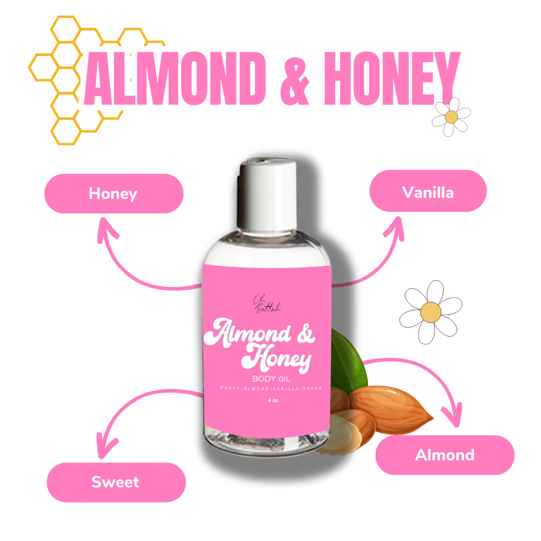 Almond & Honey Scented Body Oil