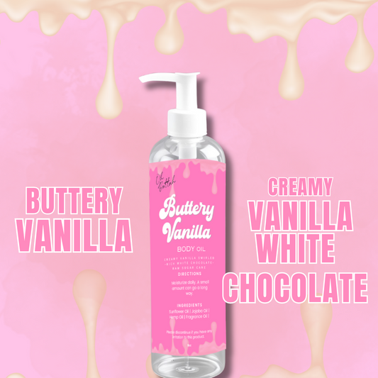 Buttery Vanilla Scented Body Oil