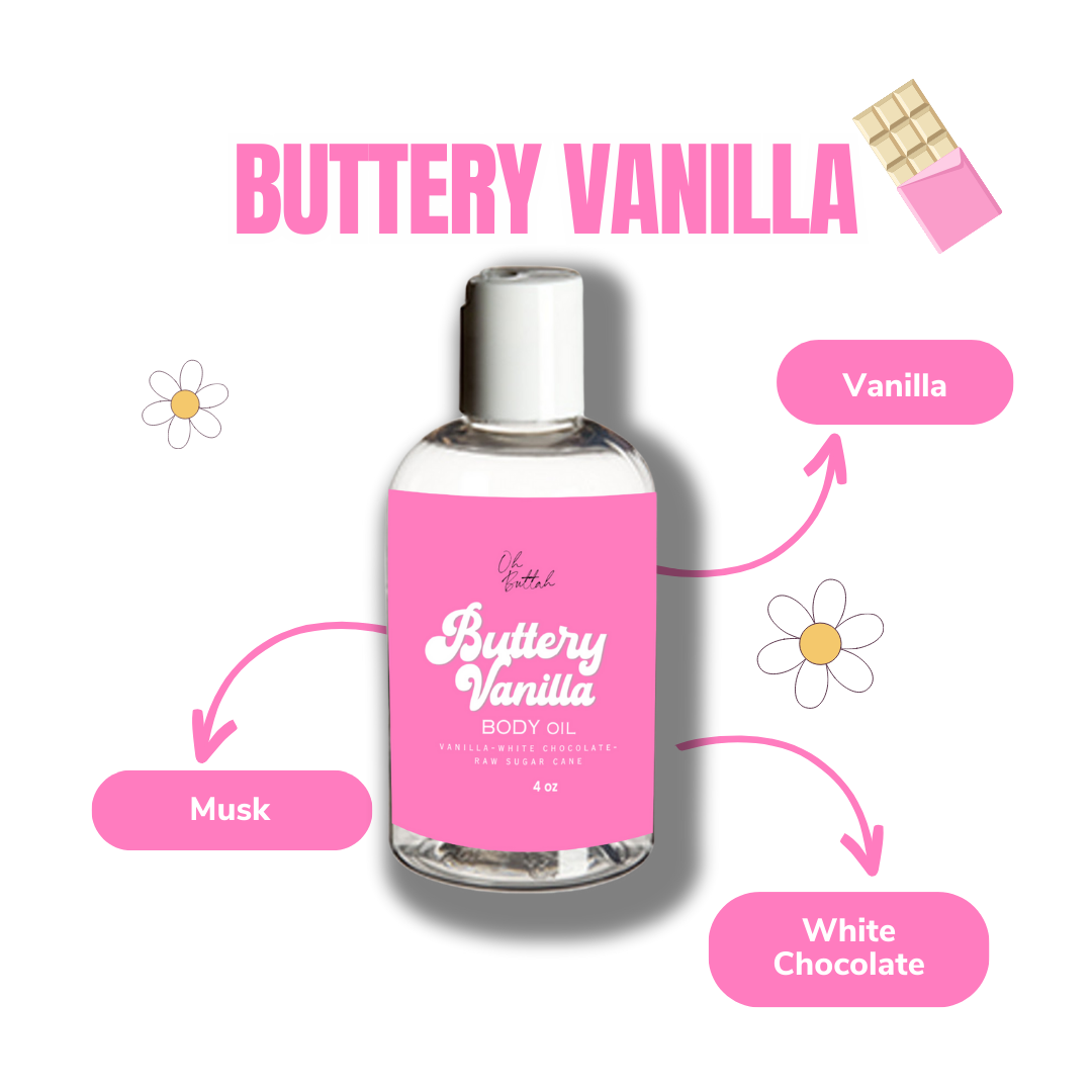 Buttery Vanilla Scented Body Oil